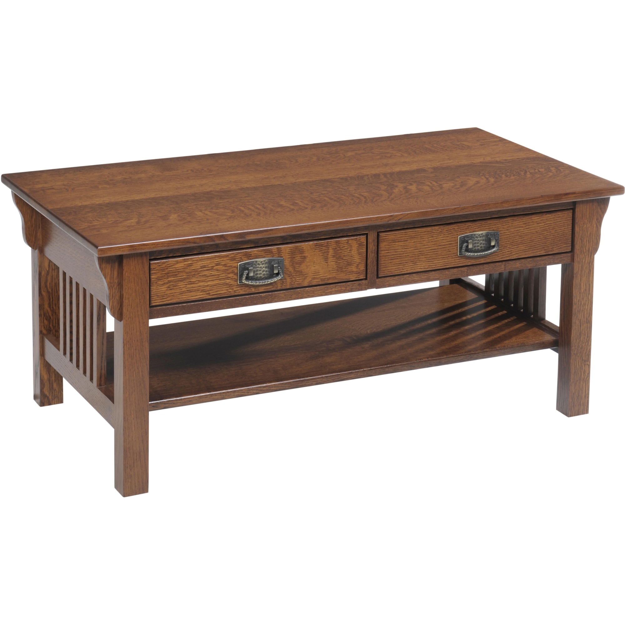 Y & T Woodcraft Lexington Mission 614 Coffee Table with 2 Drawers